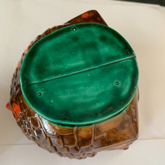 VTG Art Studio Ceramic Turkey Cookie Jar Fall Autumn Thanksgiving Decor w/Lid - Picture 8 of 8